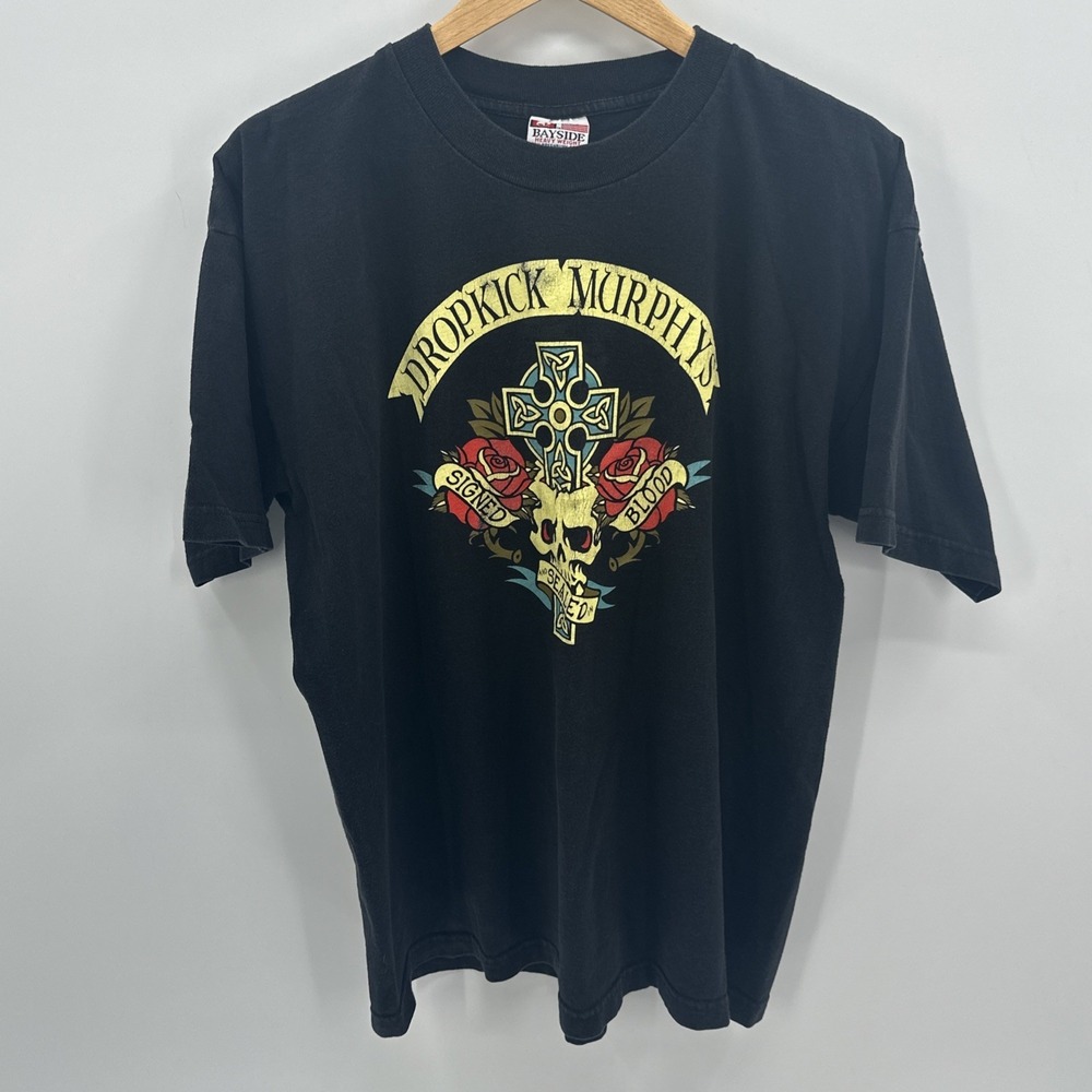 Dropkick Murphys World Tour Signed & Sealed In Blood T-Shirt Black USA Tag XL
